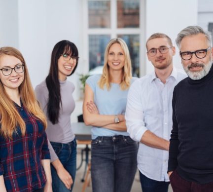 Team of creative coworkers in the office zeitarbeit International
